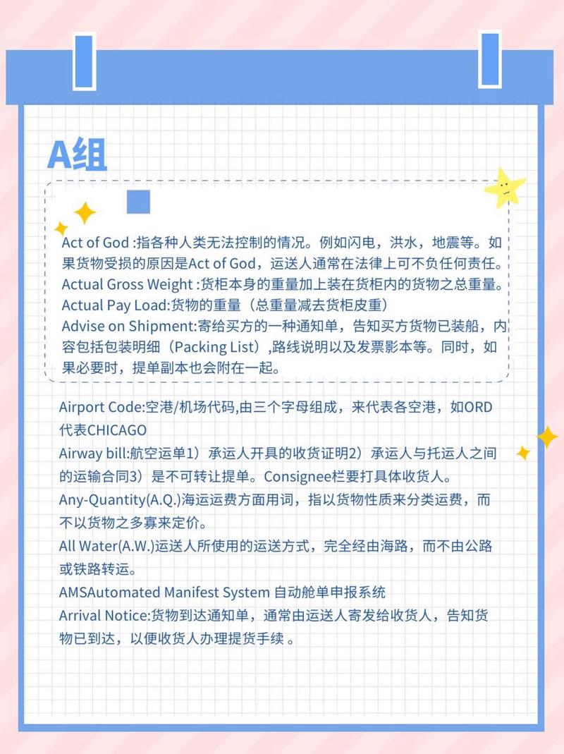 貨運(yùn)物流名詞貨運(yùn)物流名詞解釋